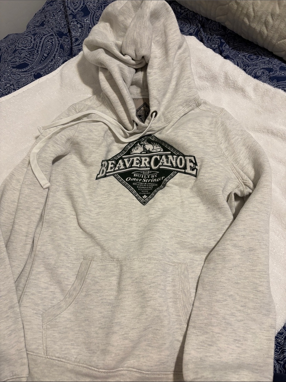 Beaver Canoe Light Gray Logo Hoodie - Women's Pullover